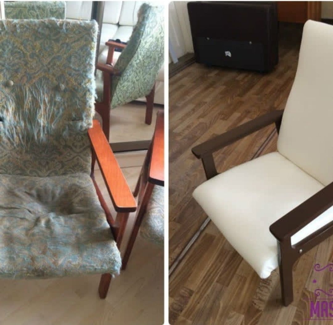Обшивка старого кресла
