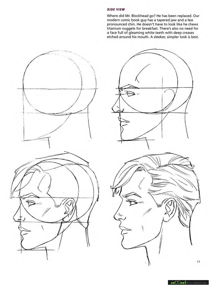 Рисунок головы человека поэтапно легкий