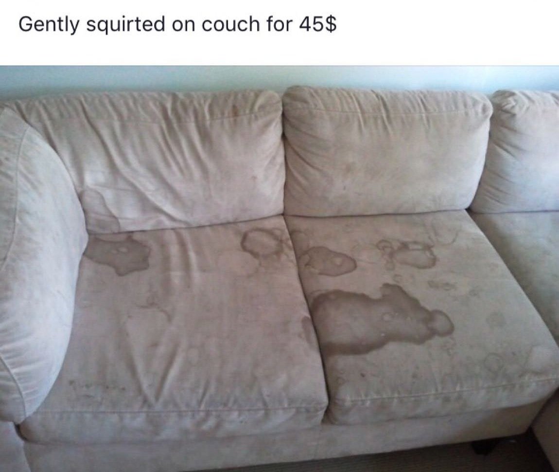 ребенок описался на диван