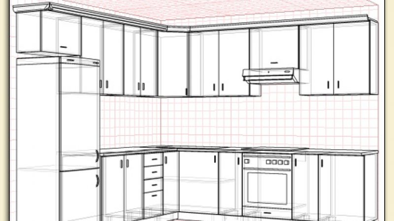 Как правильно нарисовать кухню в проекции