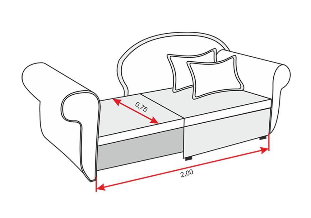 Детский диван размеры