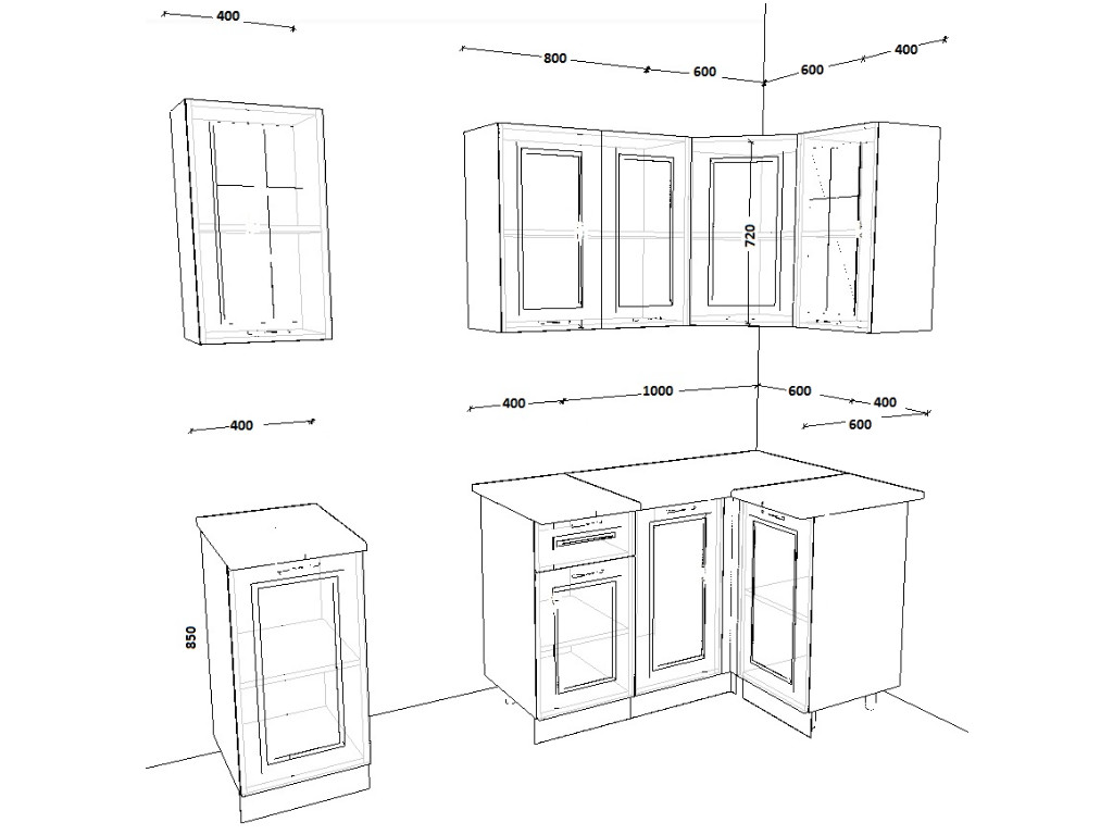 Какую высоту выбрать для установки верхних шкафов?