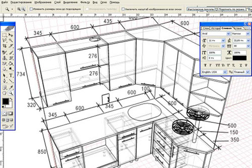Программы для чертежа кухни