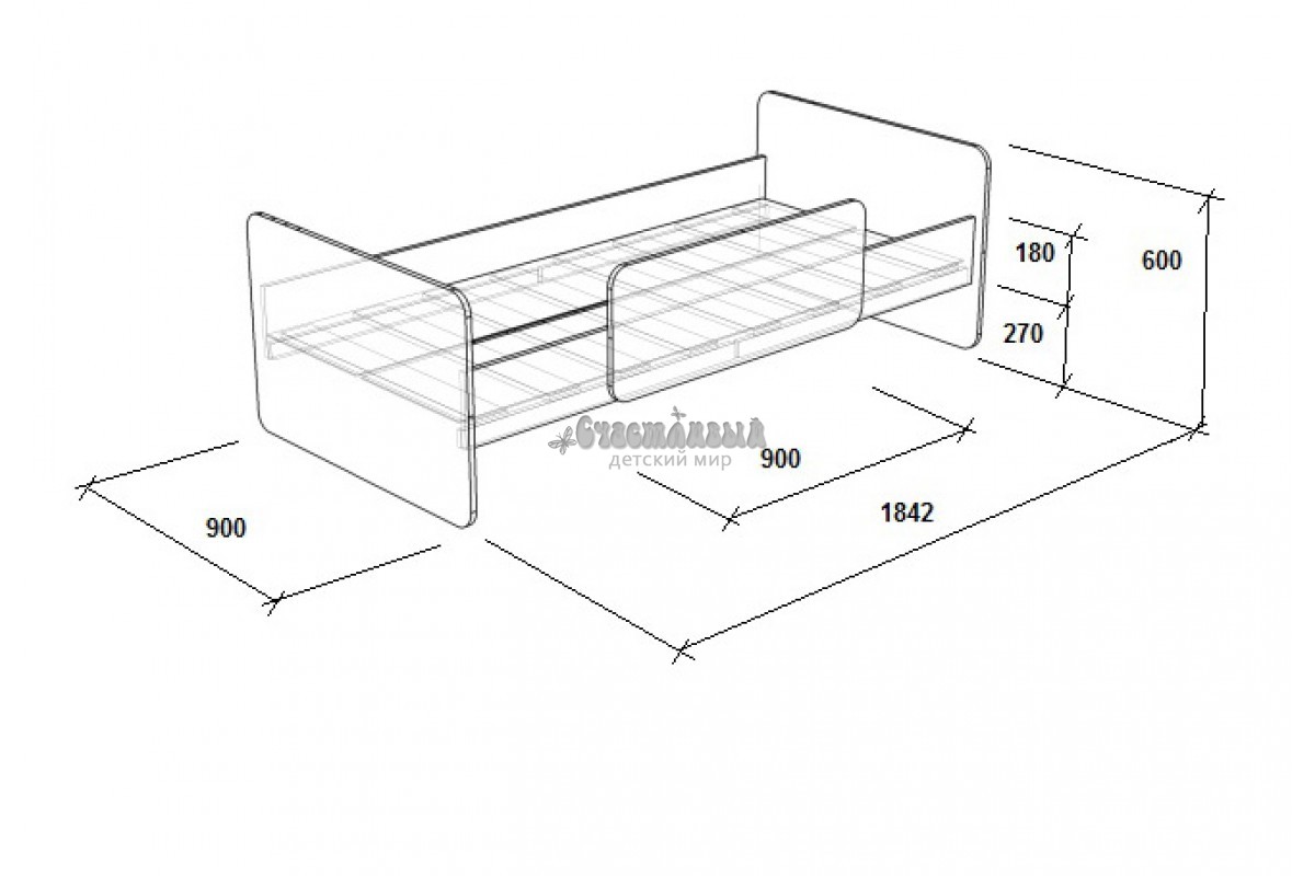 Размеры односпальной кровати стандарт детской