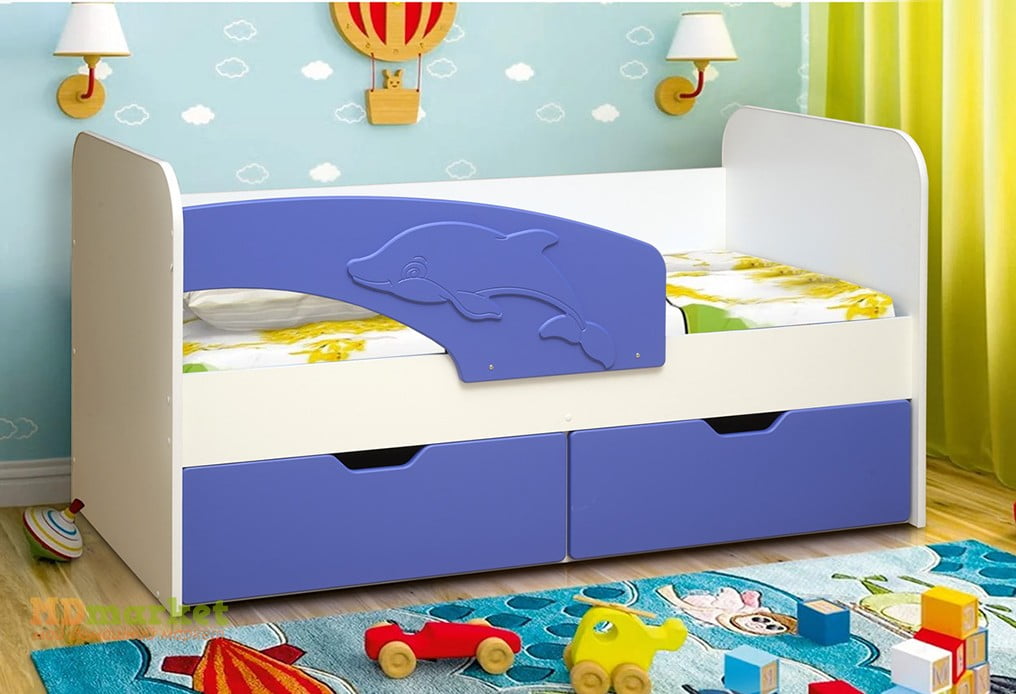Двухъярусная кровать с диваном дельфин