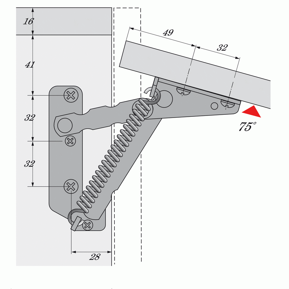 Петля антресольная Boyard mk01