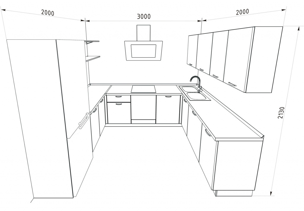Схема кухни нарисовать