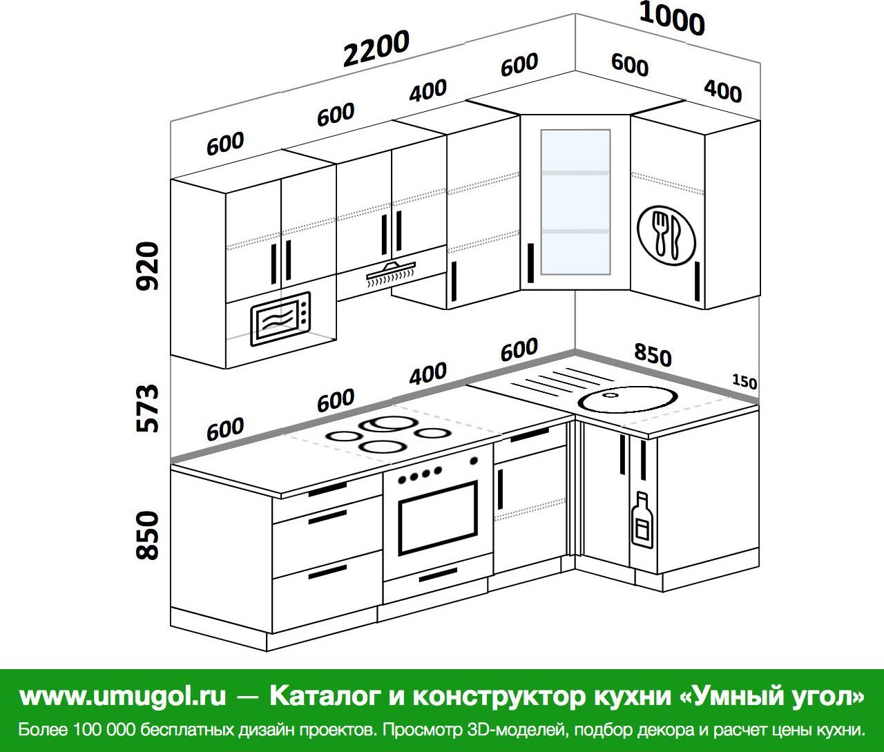 Кухонные Гарнитуры Фото Угловые Размеры