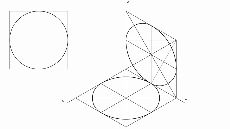 Как нарисовать круг в изометрии