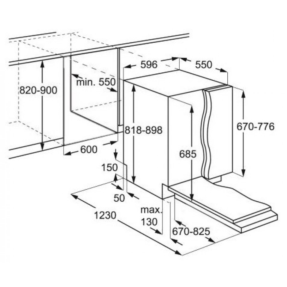 Встроенная посудомоечная машина размеры для установки в мебель