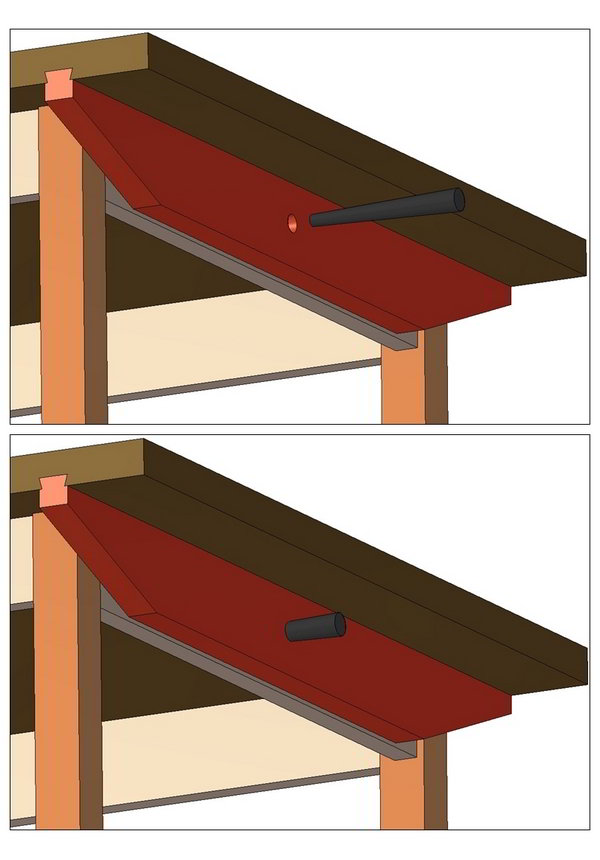 Fastening tabletop with tapered top pin
