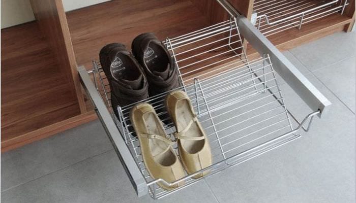 Сетка для обуви в шкаф под наклоном