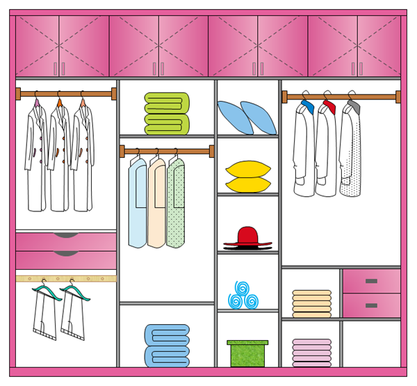 Pink Wardrobe Design Example