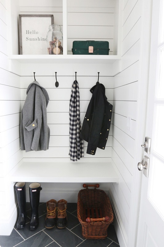 Shiplap Mudroom Space