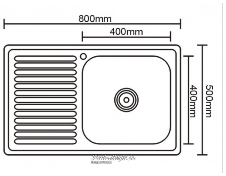 Размеры стандартной мойки на кухню