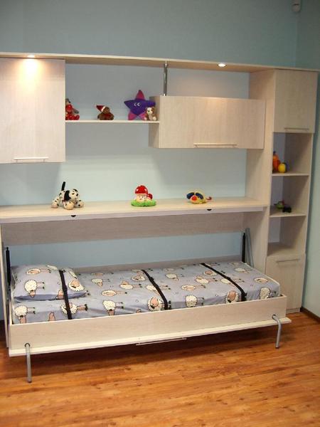 Кровать встроенная в шкаф для детской