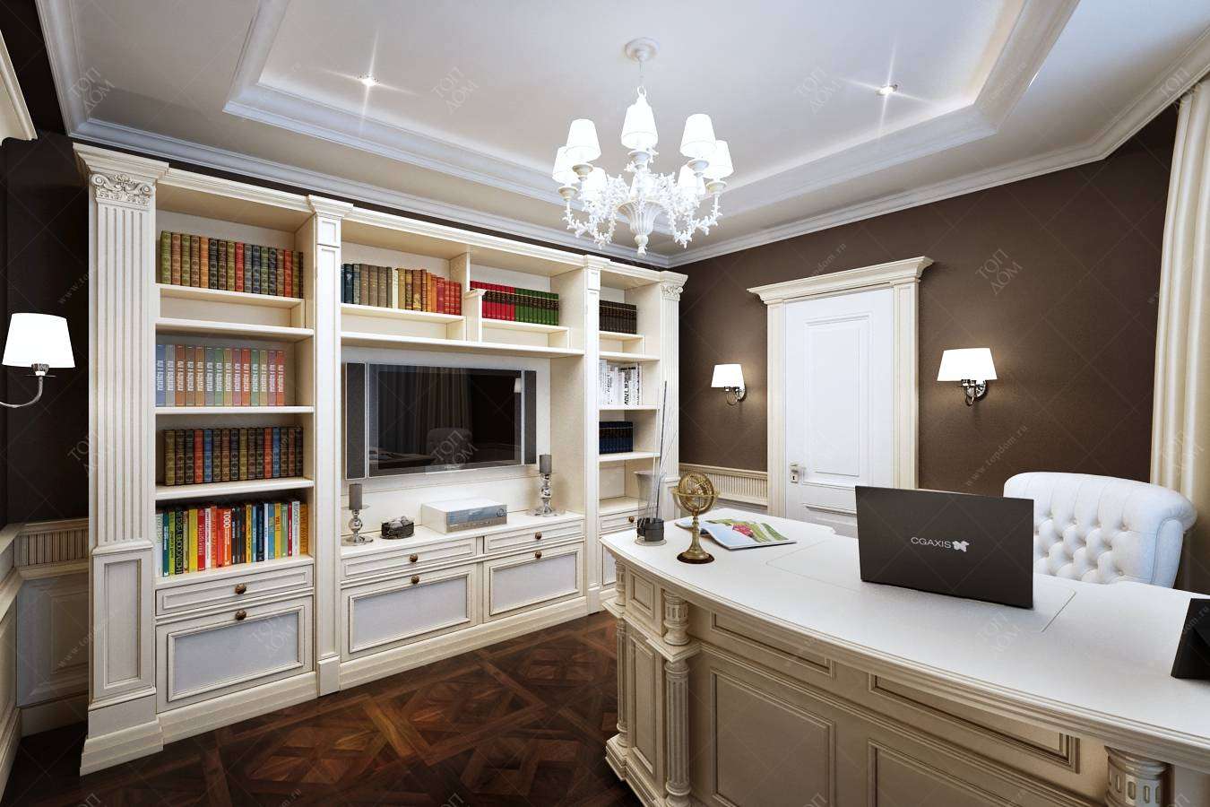 Дизайн небольшого кабинета в частном доме